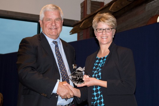 Warrensburg Area Chamber of Commerce, Suzanne Taylor accepting-Partnership Award